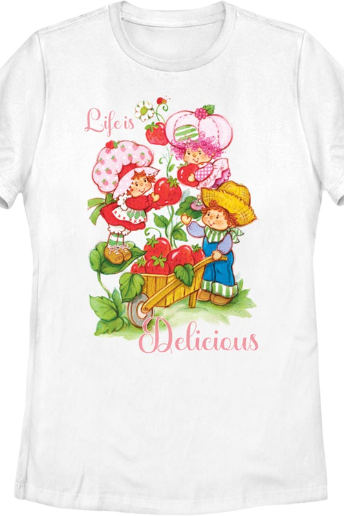 Womens Life Is Delicious Strawberry Shortcake Shirt