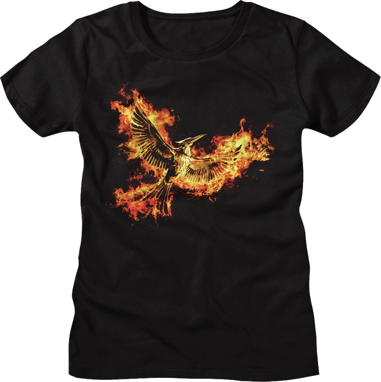 Womens Mockingjay Fire Flight Hunger Games Shirt