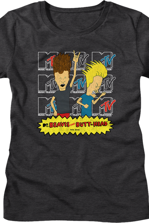 Womens MTV Logos Beavis and Butt-Head Shirt