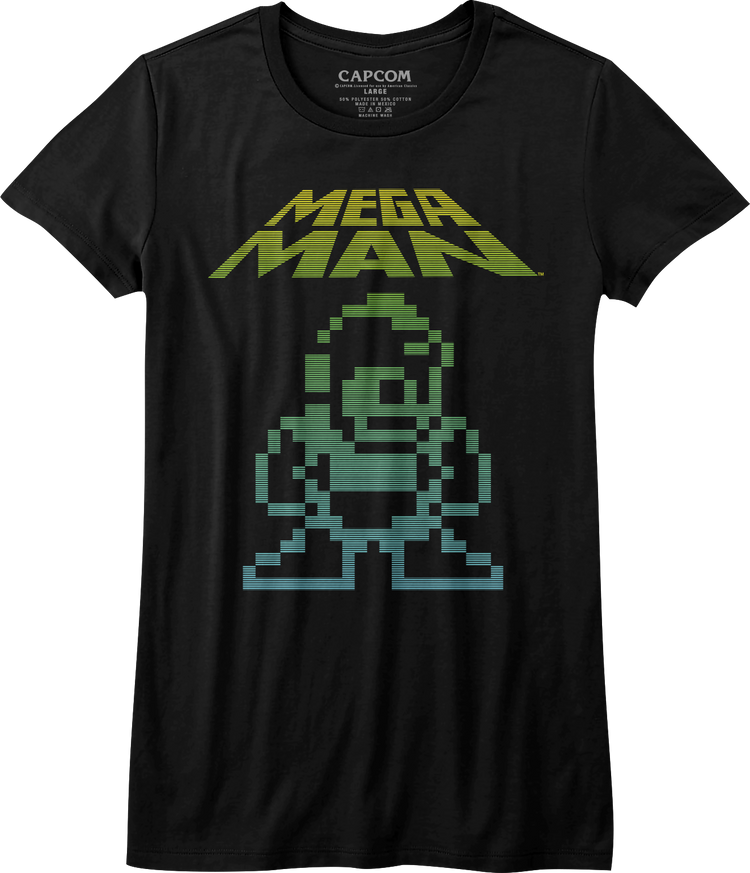 Womens Neon Mega Man Shirt