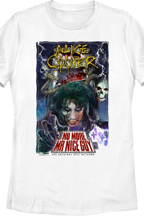 Womens No More Mr. Nice Guy Alice Cooper Shirt
