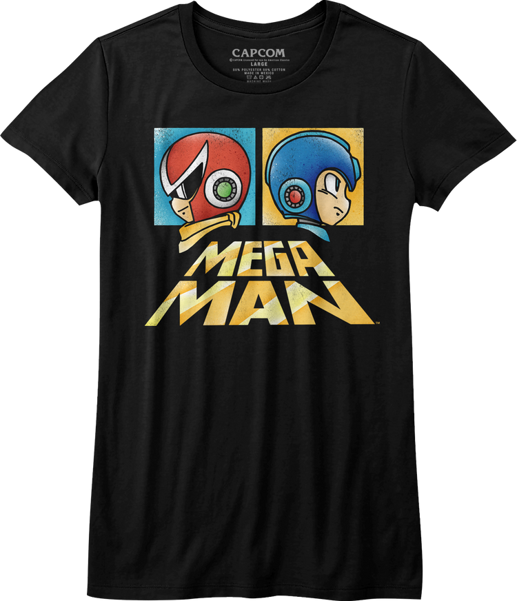 Womens Profiles Proto Man and Mega Man Shirt