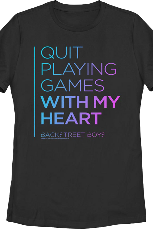 Womens Quit Playing Games With My Heart Backstreet Boys Shirt