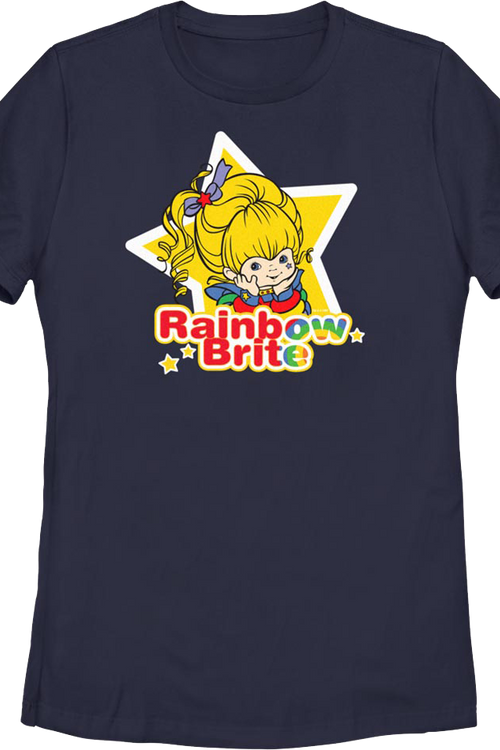 Womens Navy Rainbow Brite Shirt