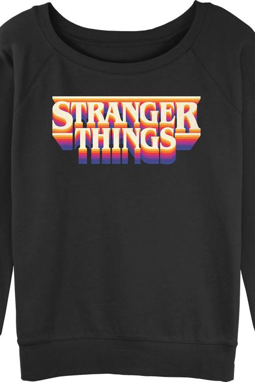 Womens Retro Colors Logo Stranger Things Sweatshirt