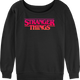 Womens Retrowave Logo Stranger Things Sweatshirt thumbnail