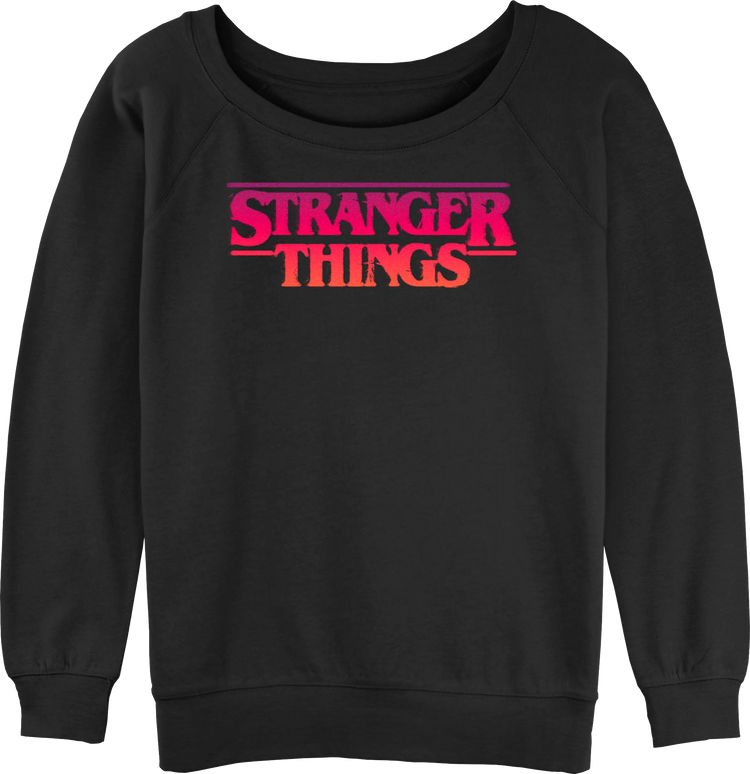 Womens Retrowave Logo Stranger Things Sweatshirt