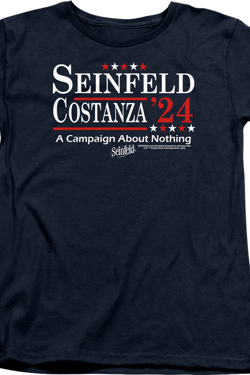 Womens Seinfeld & Costanza '24 Campaign Poster Seinfeld Shirt