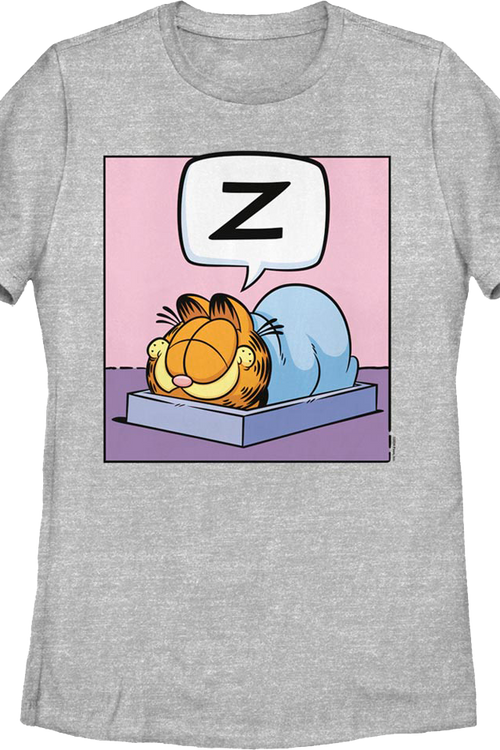 Womens Sleeping Garfield Shirt