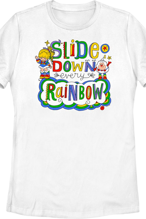 Womens Slide Down Rainbow Brite Shirt