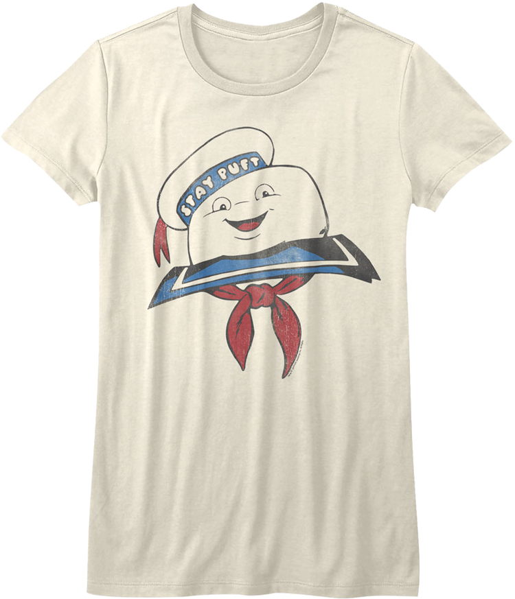 Womens Stay Puft Marshmallow Man Real Ghostbusters Shirt