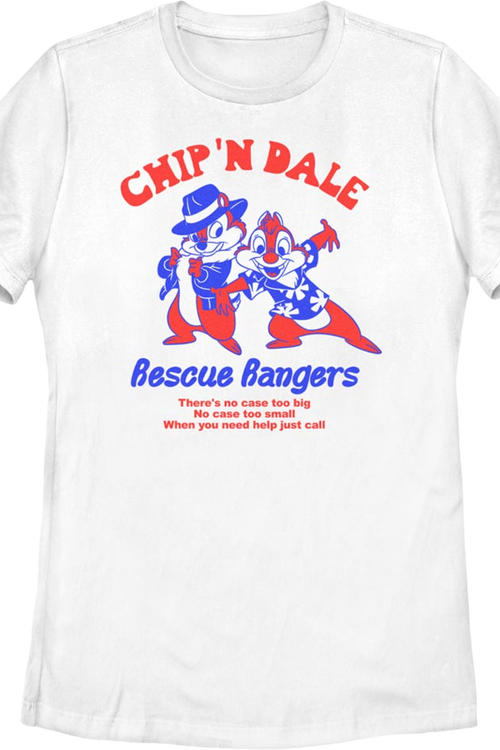 Womens There's No Case Too Big Chip 'n Dale Rescue Rangers Shirt