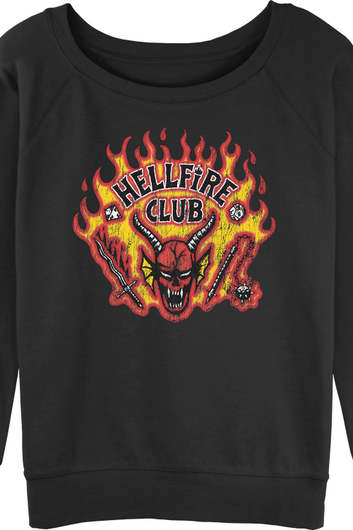Womens Vintage Hellfire Club Stranger Things Sweatshirt