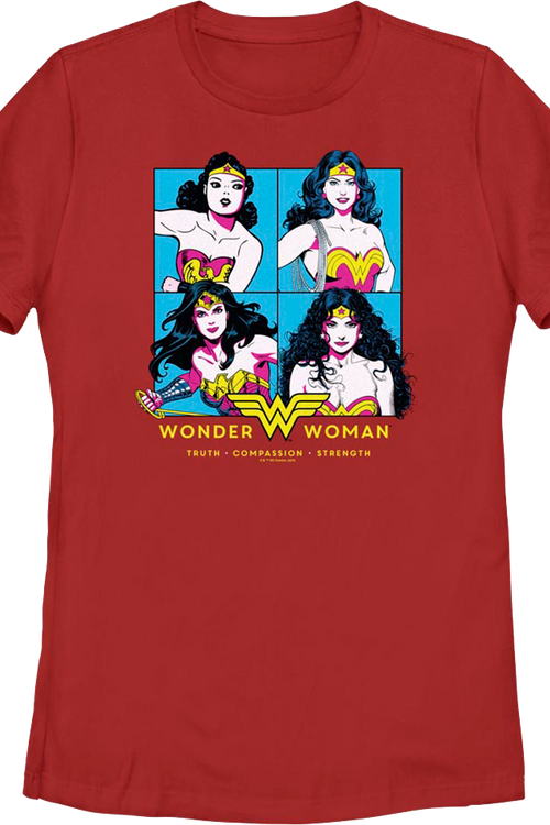 Womens Wonder Woman Through The Years DC Comics Shirt