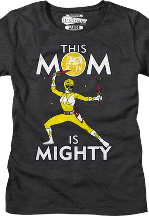 Womens Yellow Ranger This Mom Mighty Morphin Power Rangers Shirt