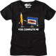 Womens You Complete Me Pencil & Cassette Shirt thumbnail