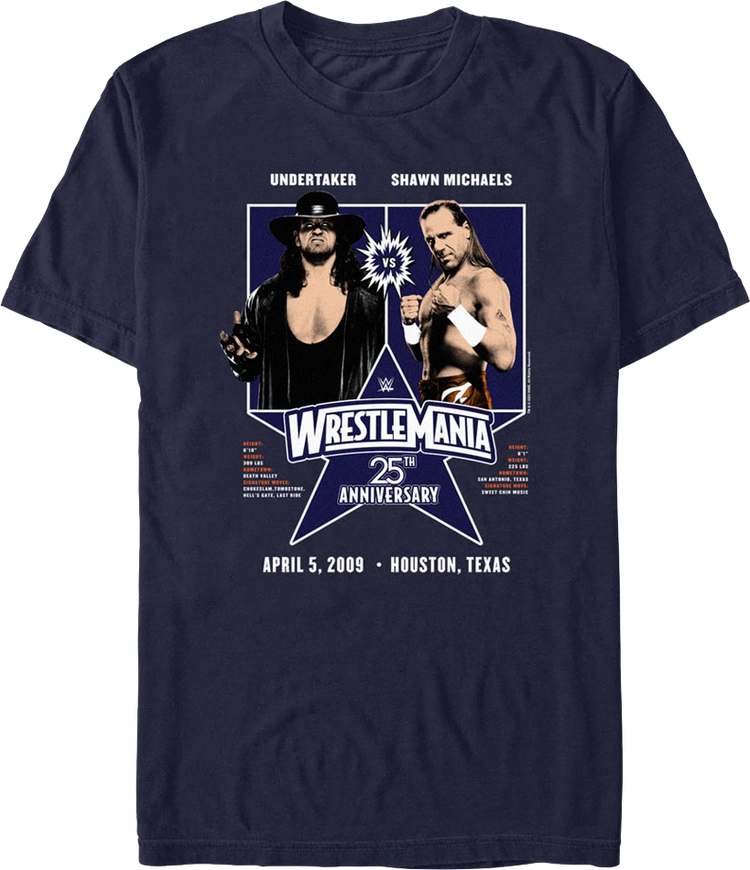 WrestleMania 25 Undertaker vs. Shawn Michaels T-Shirt