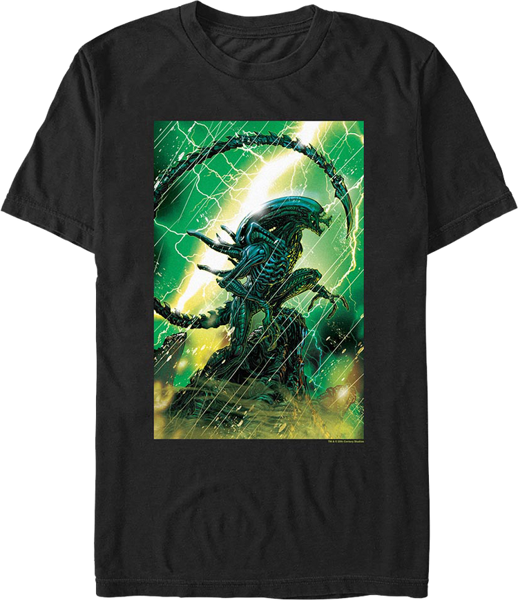 Xenomorph Rainstorm Alien T-Shirt