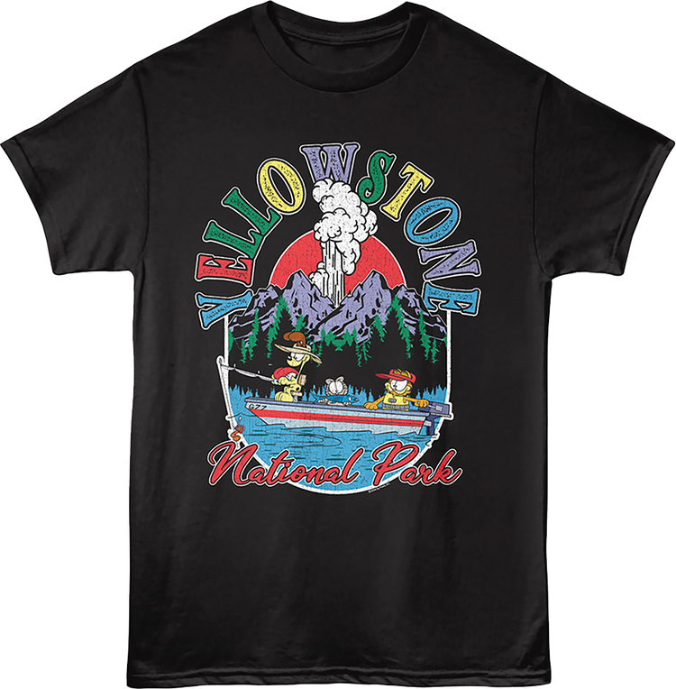 Yellowstone National Park Fishing Garfield T-Shirt