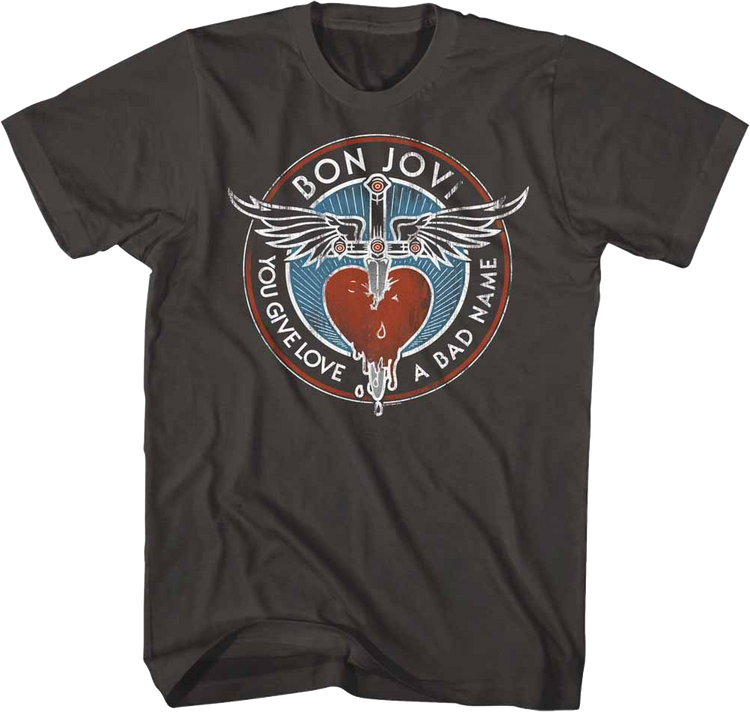 You Give Love A Bad Name Circle Bon Jovi T-Shirt