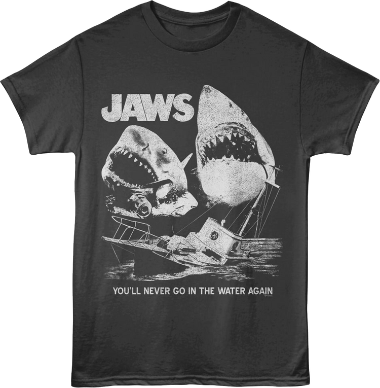 You'll Never Go In The Water Again Collage Jaws T-Shirt