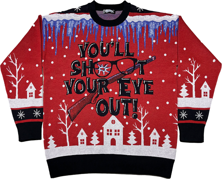 You'll Shoot Your Eye Out Christmas Story Knitted Sweater