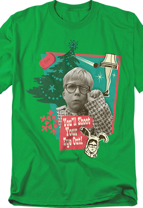 You'll Shoot Your Eye Out Collage Christmas Story T-Shirt