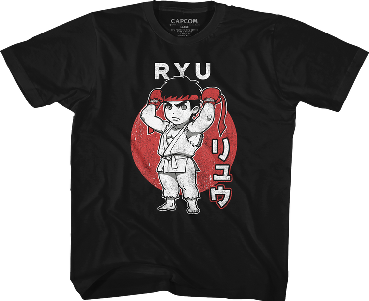 Youth Chibi Ryu Street Fighter Shirt