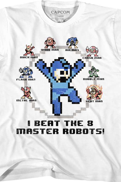 Youth I Beat The 8 Master Robots Mega Man Shirt