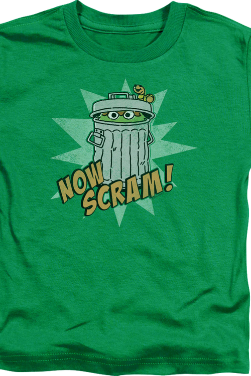 Youth Oscar The Grouch Now Scram Sesame Street Shirt