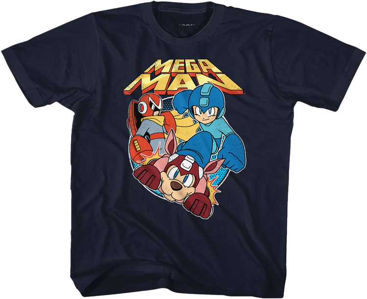 Youth Proto Man Rush and Mega Man Shirt