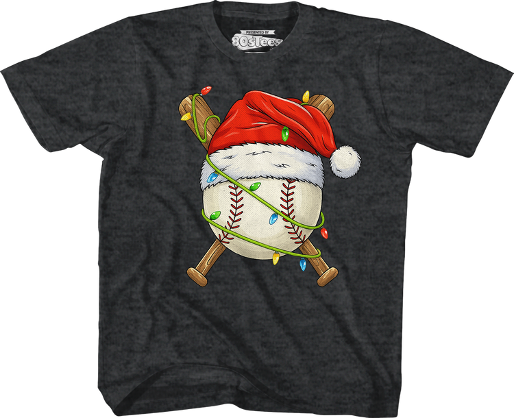 Youth Santa Baseball Shirt