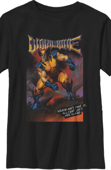 Youth Wolverine All I Got Left Are Claws Marvel Comics Shirt