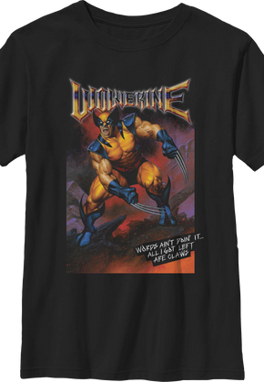 Youth Wolverine All I Got Left Are Claws Marvel Comics Shirt
