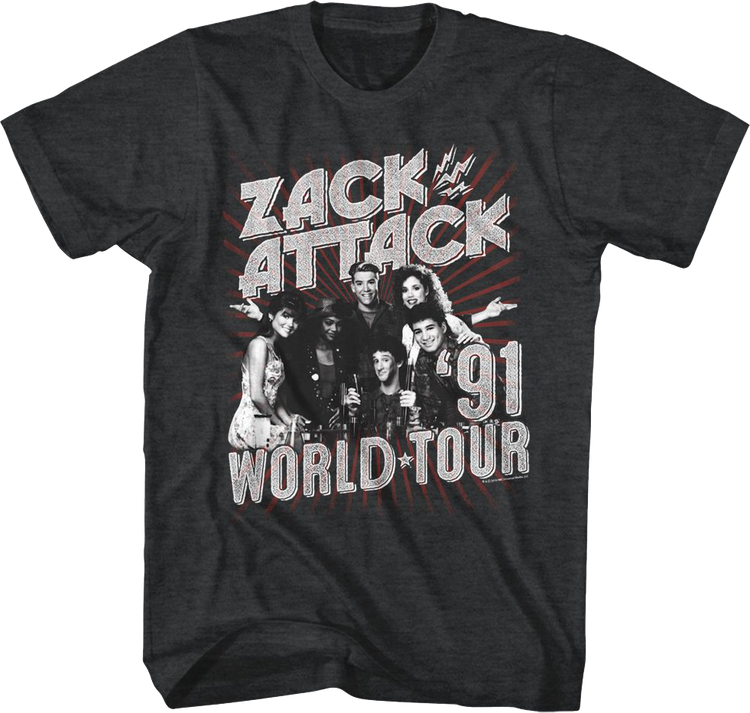 Zack Attack '91 World Tour Saved By The Bell T-Shirt