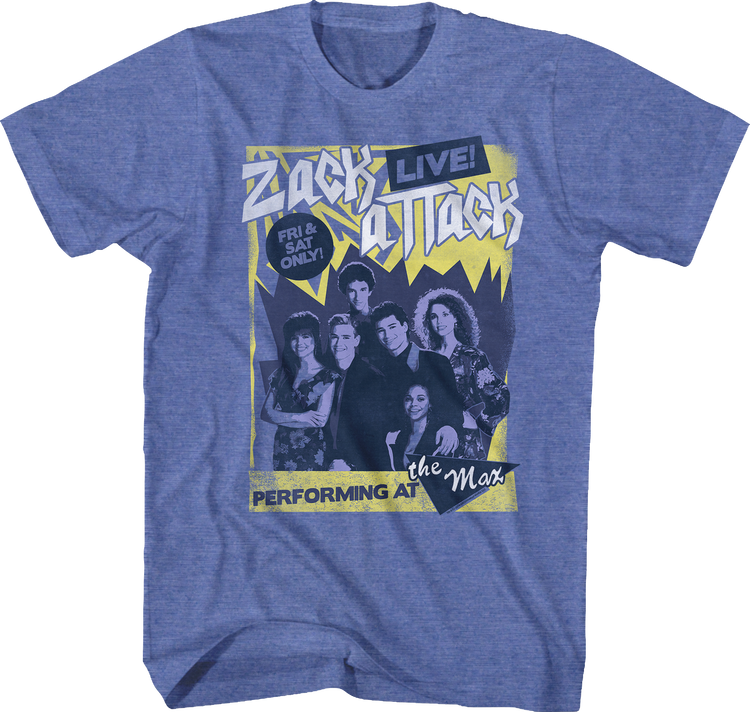 Zack Attack Live Saved By The Bell T-Shirt